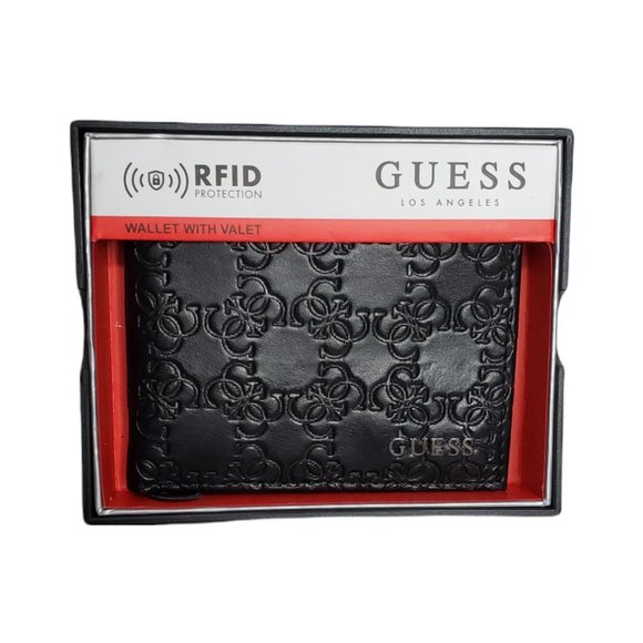 Guess Bags New Guess Rfid Mens Bifold Wallet With Logo Msrp 420